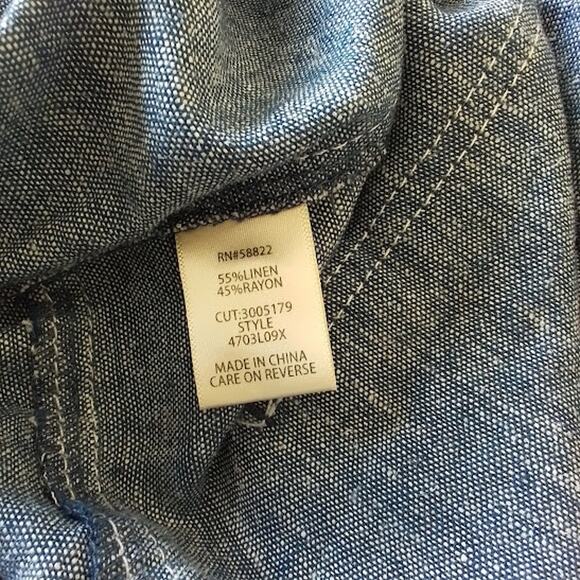 Max Studio Linen Blend Wide Leg Pants Womens XL High Rise NWT - Picture 6 of 8